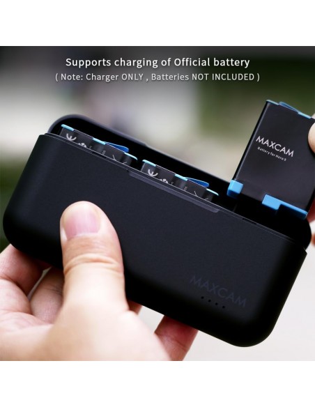 CARGADOR BATERÍA TRIPLE MAXCAM GOPRO HERO 12 Y 11 - M4BATTERY05