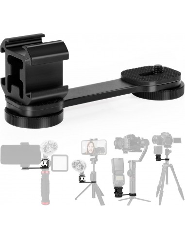 SOPORTE ZAPATA FLASH EXTENSION 3 IN 1 COLD SHOE MOUNT 1/4 " - B0BZPCS1MD