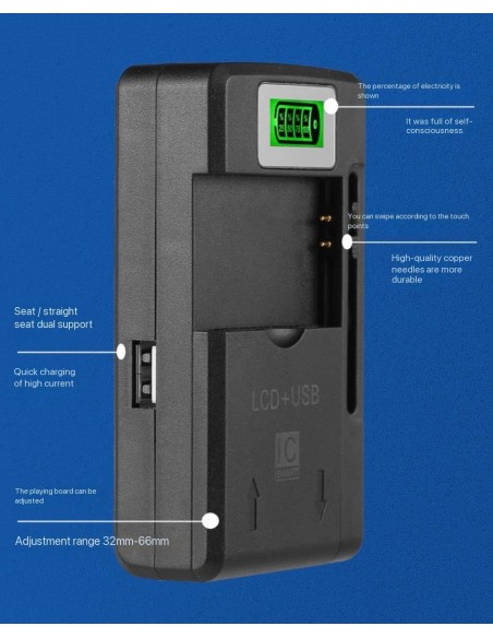 CARGADOR UNIVERSAL BATERIAS LITIO Y SMARTPHONE - SCU-A368