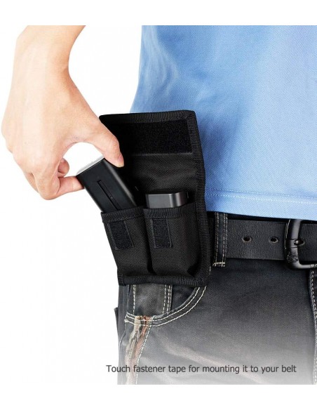 JJC FUNDA TARJETAS DE MEMORIA + 2 BOLSILLOS PARA BATERIAS CÁMARA - B082X9P2SF