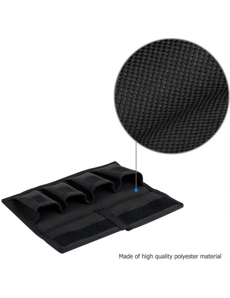 JJC FUNDA TARJETAS DE MEMORIA + 4 BOLSILLOS PARA BATERIAS CÁMARA - B0834W5PFZ