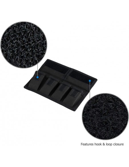 JJC FUNDA TARJETAS DE MEMORIA + 4 BOLSILLOS PARA BATERIAS CÁMARA - B0834W5PFZ