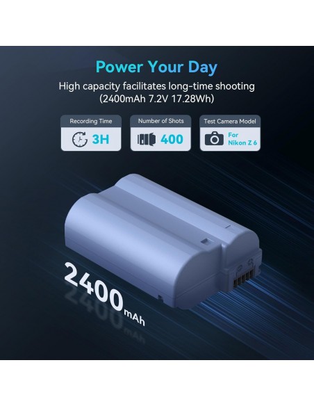 SMALLRIG BATERÍA EN-EL15C -2400 MAH + USB-C - NIKON - AZUL - 4332B