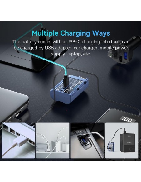 SMALLRIG BATERÍA EN-EL15C -2400 MAH + USB-C - NIKON - AZUL - 4332B