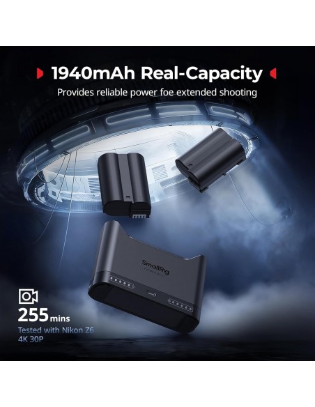 SMALLRIG KIT DE BATERÍAS EN-EL15C - 1940MAH - NIKON + CARGADOR DUAL - 5486