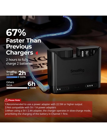 SMALLRIG KIT DE BATERÍAS EN-EL15C - 1940MAH - NIKON + CARGADOR DUAL - 5486