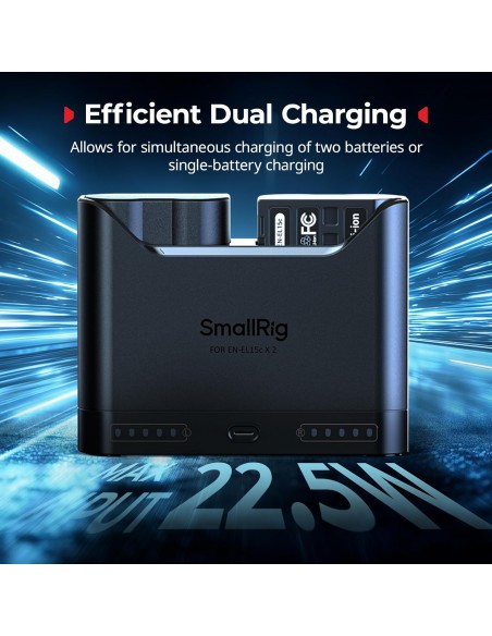 SMALLRIG KIT DE BATERÍAS EN-EL15C - 1940MAH - NIKON + CARGADOR DUAL - 5486