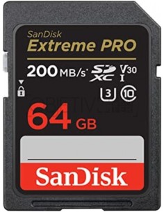 SANDISK 64GB EXTREME PRO SDXC - UHS-I CLASS 10 U3 V30 - 200 MB/S - SDSDXXU-064G-GN4IN
