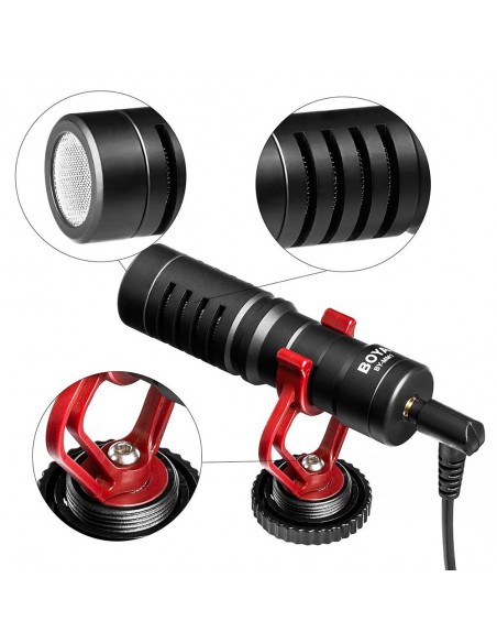 MICRÓFONO DE CAÑÓN SOBRE CÁMARA CARDIOIDE BY-MM1BOYA- BYMM1