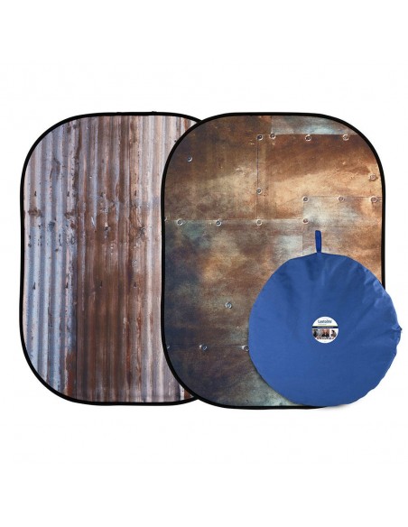 FONDO PLEGABLE DOBLE CARA 1.5 X 2.1 M CORREGATED / METAL MANFROTTO - LLLB5712