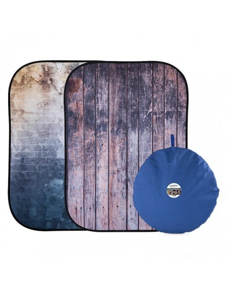 FONDO PLEGABLE DOBLE CARA SERIE URBAN MURO ABANDONADO/ VALLA DE MADERA 1.5 X 2.1M MANFROTTO- LLLB5715