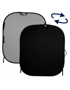 FONDO PLEGABLE LISO DOBLE CARA NEGRO/ GRIS MEDIO 1,5 X 1,8 M MANFROTTO - LLLB56GB