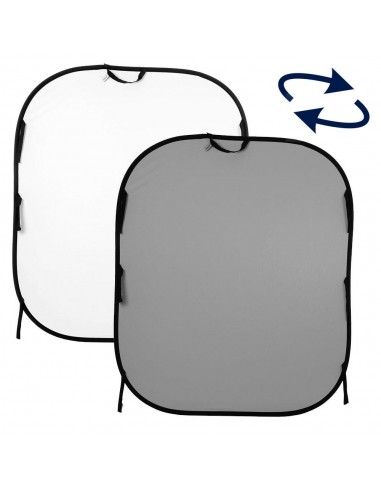 FONDO PLEGABLE LISO DOBLE CARA BLANCO/ GRIS MEDIO 1,5 X 1,8M MANFROTTO - LLLB56GW