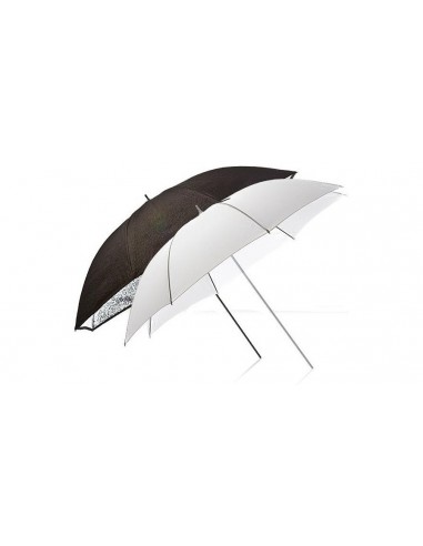 PARAGUAS PARA FLASH PORTALITE 85 CM. SET DOS UNIDADES PLATA/ TRANSLÚCIDO ELINCHROM - EL26062