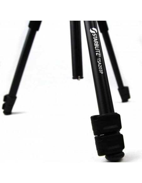 TRIPODE DE ALUMINIO TSA203P KIT CON CABEZAL Y MANGO STARBLITZ - TSA203P