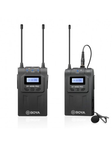MICRÓFONO INALÁMBRICO UHF PRO 1TX Y 1RX BOYA- BYWM8PROK1