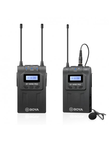 MICRÓFONO INALÁMBRICO UHF PRO 1TX Y 1RX BOYA- BYWM8PROK1