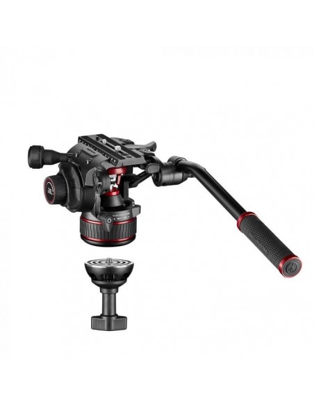 TRÍPODE PARA VIDEO TWIN EN ALUMINIO CON RÓTULA NITROTECH 608 ESTABILIZADOR MEDIA ALTURA MANFROTTO- MFMVK608TWINMA
