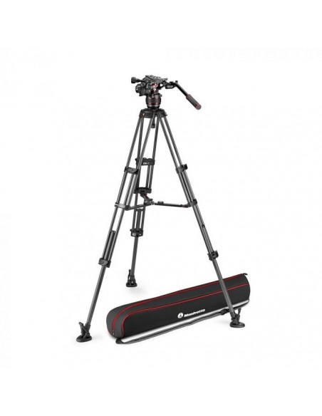 TRÍPODE PARA VIDEO DE CARBONO TWIN CON RÓTULA NITROTECH 608 Y ESTABILIZADOR A MEDIA ALTURA MANFROTTO- MFMVK608TWINMC