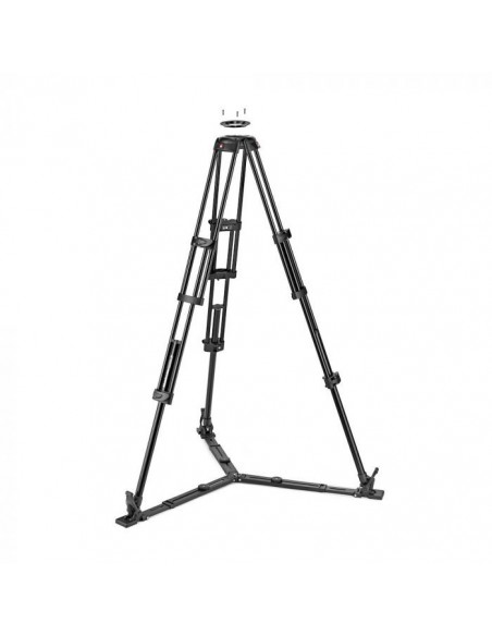 TRÍPODE DOBLE PATA RÓTULA FLUIDA 504 SEMIESFERA 75 MM EN CARBONO ESTABILIZADOR A MEDIA ALTURA MANFROTTO- MFMVTTWINGC