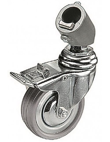 RUEDAS SET 3 75MM CON FRENOS PARA TUBO HEMBRA 22MM MANFROTTO- MF110