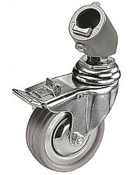 RUEDAS SET 3 75MM CON FRENOS PARA TUBO HEMBRA 22MM MANFROTTO- MF110