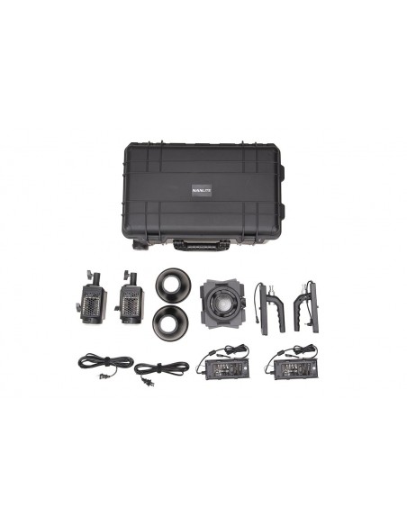 FOCOS LED FORZA 60 KIT 2 UNIDADES CON ACCESORIOS Y MALETA NANLITE - NA1220222KIT